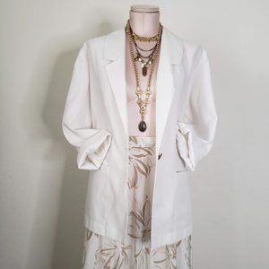 White Vintage Classic Blazer Size 8